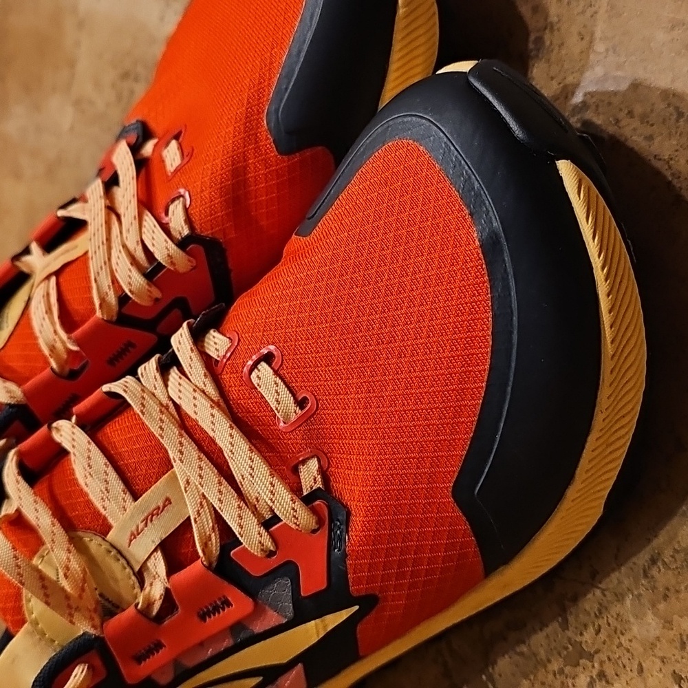 Altra Lone Peak Trail Running Shoe Men's Red Orange/Black - Picture 8 of 12
